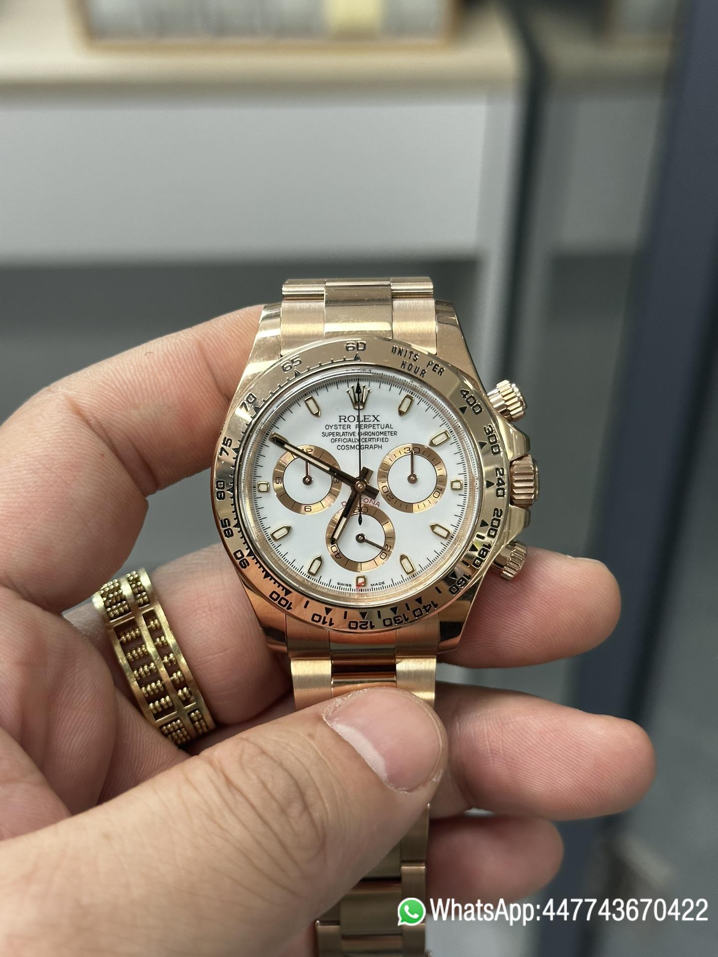 Super Clone Daytona M116505 0010 Rose Gold Case Bracelet White Dail DanDong Superclone 4130 Movement 01 Super Clone Daytona M116505 0010 Rose Gold Case Bracelet White Dail DanDong Superclone 4130 Movement 01