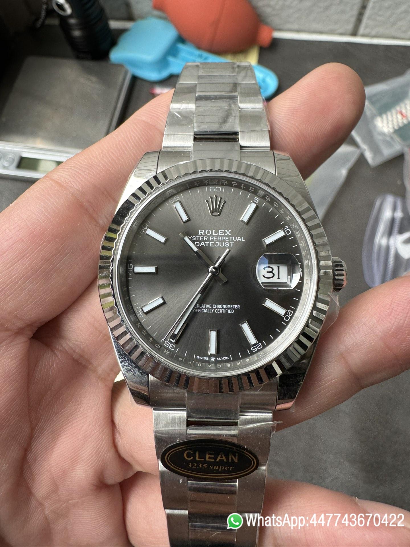 Super Clone Rolex DateJust 41 126334 0013 Grey Dial on Oyster Bracelet Superclone 3235 Movement 02 Super Clone Rolex DateJust 41 126334 0013 Grey Dial on Oyster Bracelet Superclone 3235 Movement 02