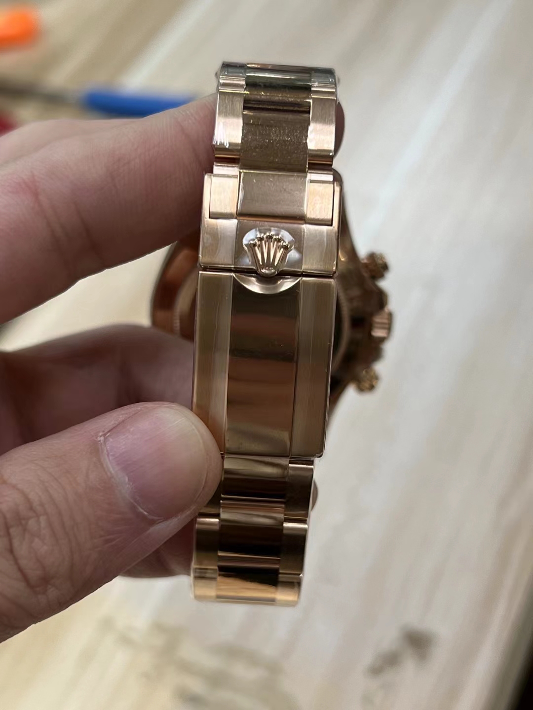 Victory Factory Rolex Daytona 116505 Full Rose Gold Case Bracelet Rose Gold Dial with Diamonds Markers DD4130 Movement 06 Clean Factory Rolex Daytona 116505 Full Rose Gold Case Bracelet Rose Gold Dial with Diamonds Markers DD4130 Movement 06