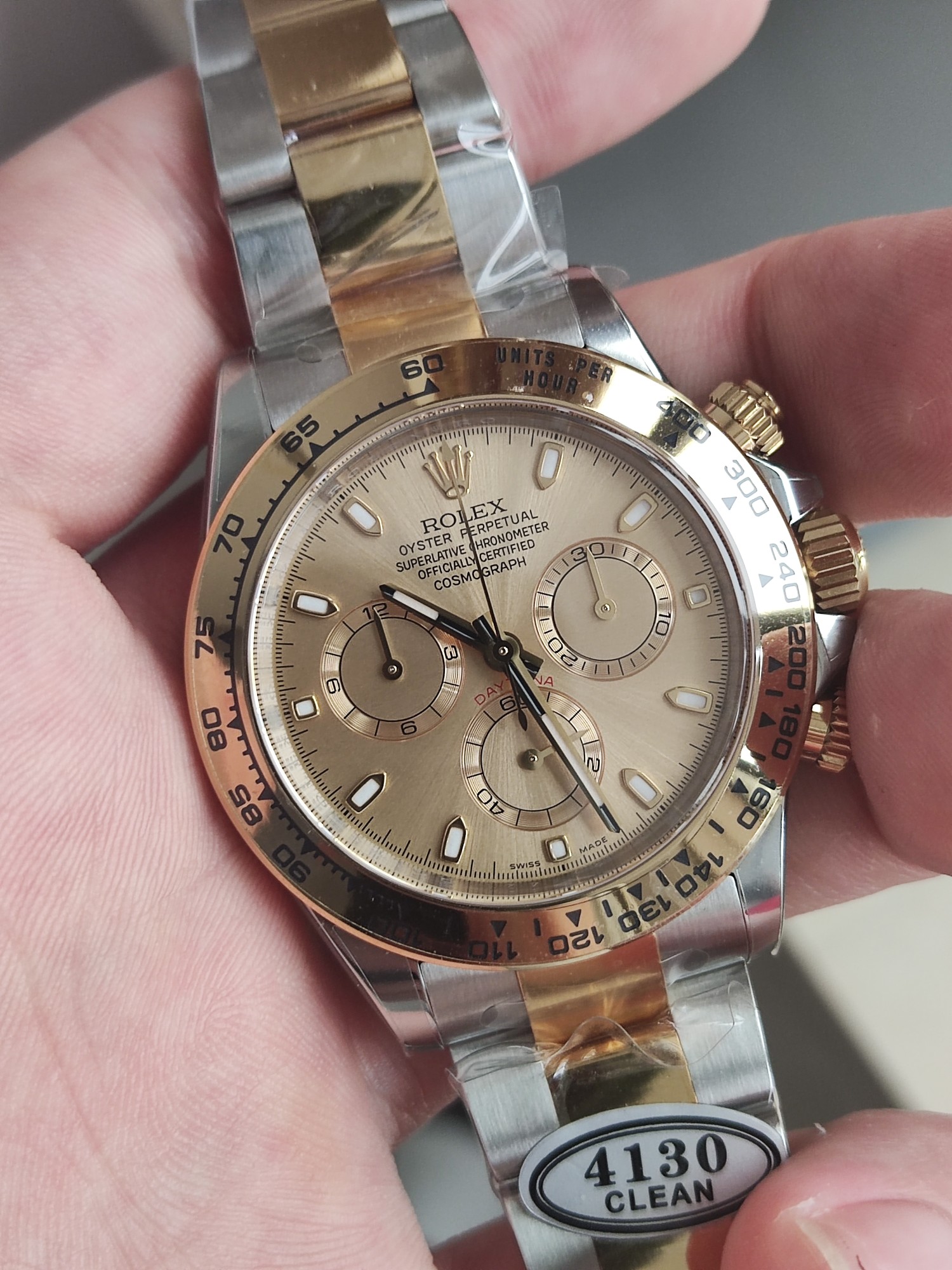 Victory Factory Watch Rolex Daytona 116503 Yellow Gold Steel Two Tone Braclet Champagne Dial Stick Markers 02 Clean Factory Watch Rolex Daytona 116503 Yellow Gold Steel Two Tone Braclet Champagne Dial Stick Markers 02