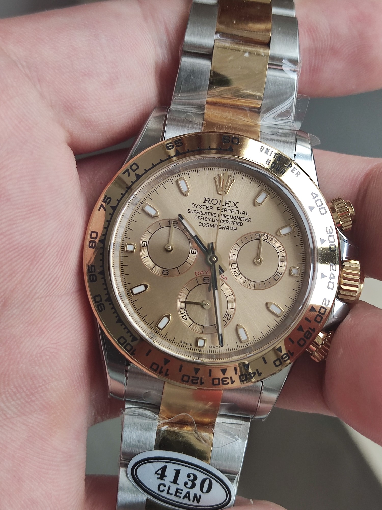 Victory Factory Watch Rolex Daytona 116503 Yellow Gold Steel Two Tone Braclet Champagne Dial Stick Markers 03 Clean Factory Watch Rolex Daytona 116503 Yellow Gold Steel Two Tone Braclet Champagne Dial Stick Markers 03