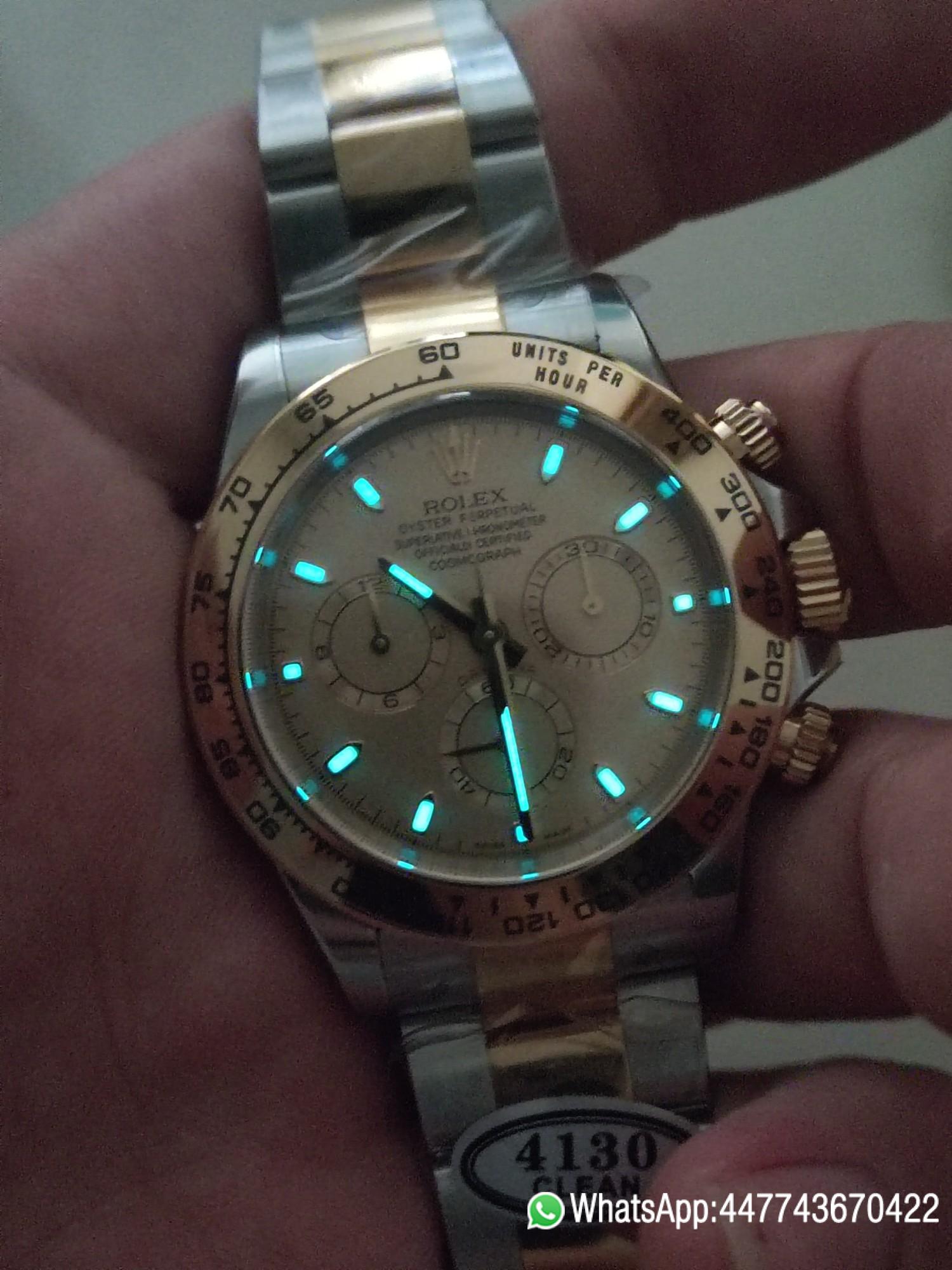 Super Clone Watch Rolex Daytona 116503 Yellow Gold Steel Two Tone Braclet Champagne Dial Stick Markers 04 Super Clone Watch Rolex Daytona 116503 Yellow Gold Steel Two Tone Braclet Champagne Dial Stick Markers 04