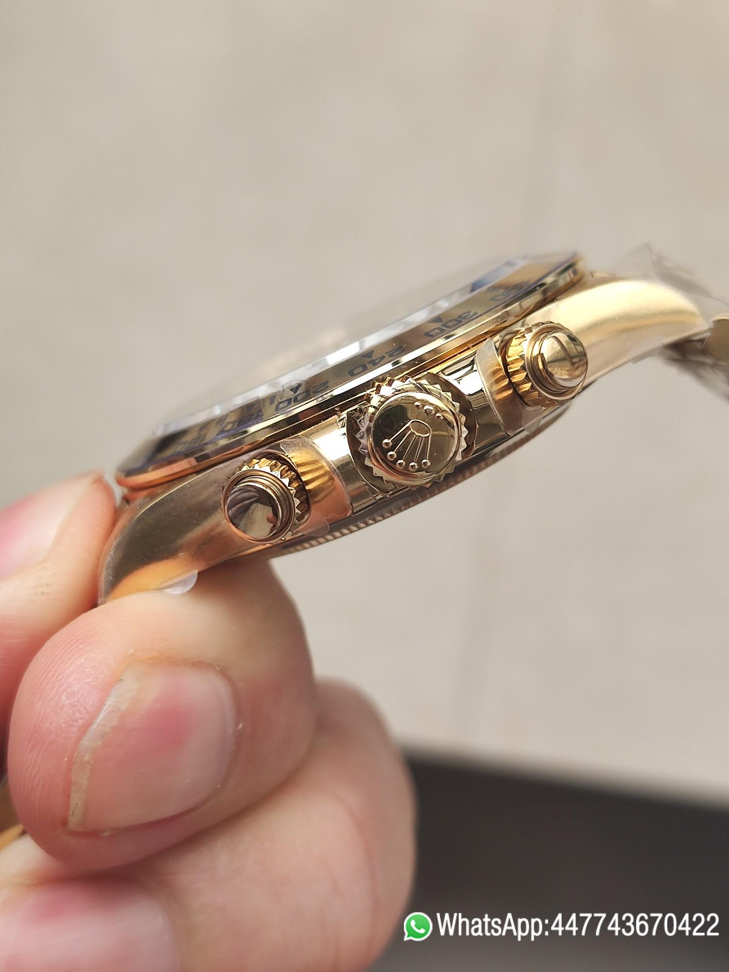 Clena Factory Rolex Daytona 116508 Yellow Gold Case Bracelet DD4130 Movement Black Dial Diamond Markers 06 Clena Factory Rolex Daytona 116508 Yellow Gold Case Bracelet DD4130 Movement Black Dial Diamond Markers 06