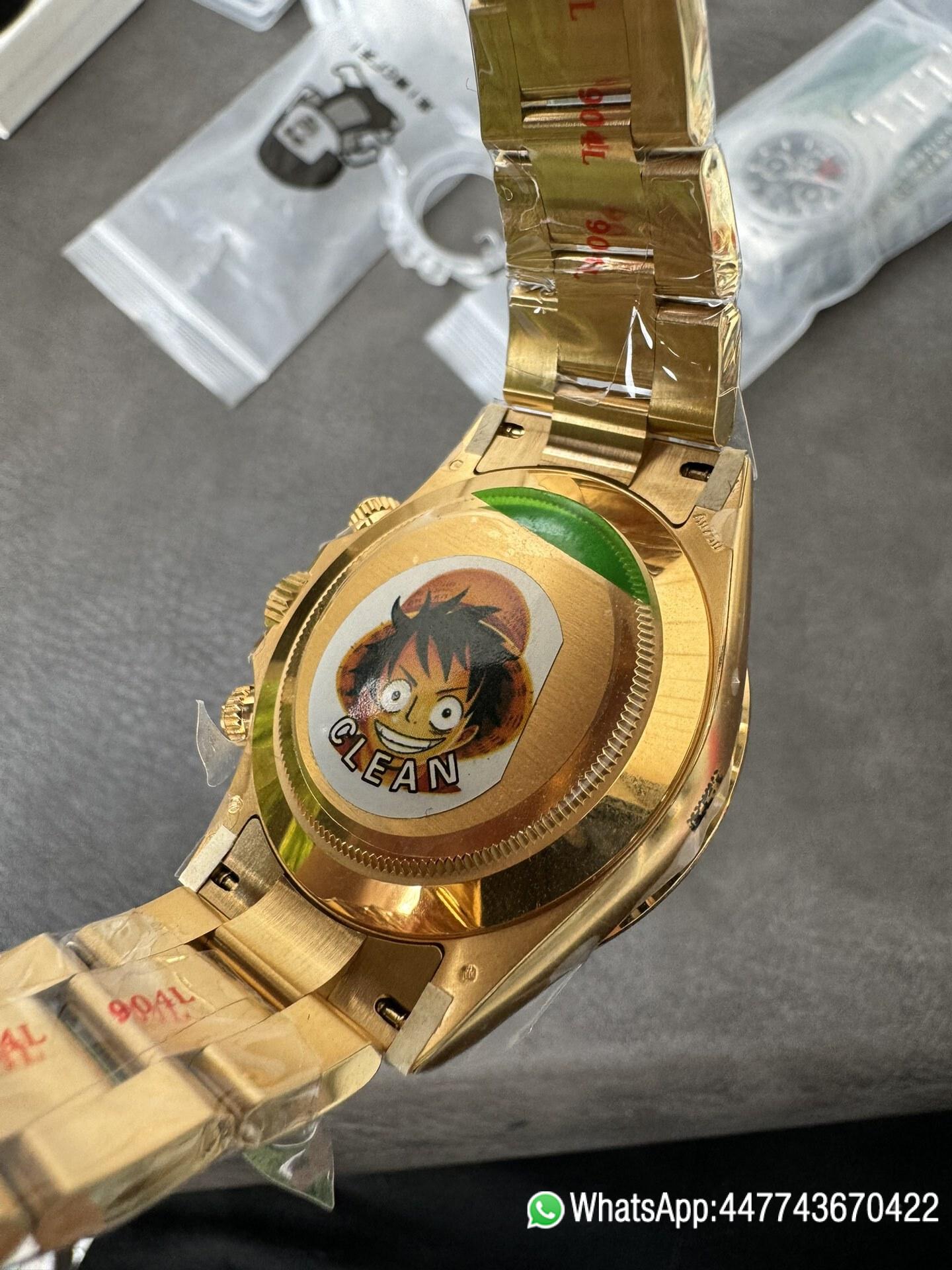 Super Clone Daytona 116508 Yellow Gold Case Bracelet Black Dial with Yellow Sub Dial Red Chrono Second Hand DD4131 Movement 07 Super Clone Daytona 116508 Yellow Gold Case Bracelet Black Dial with Yellow Sub Dial Red Chrono Second Hand DD4131 Movement 07