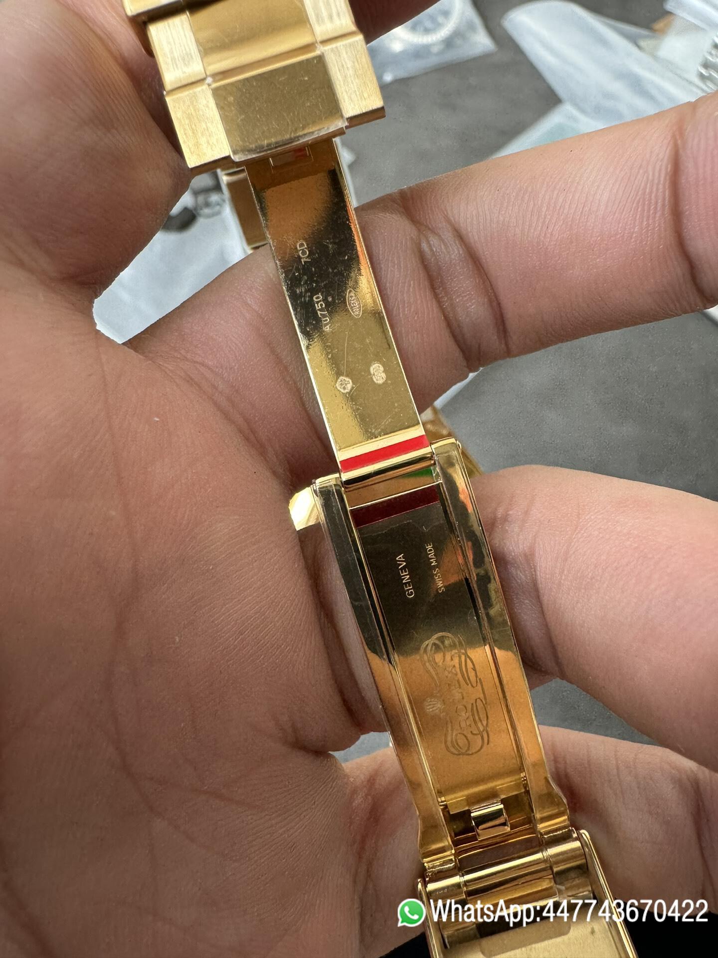 Super Clone Daytona 116508 Yellow Gold Case Bracelet Black Dial with Yellow Sub Dial Red Chrono Second Hand DD4131 Movement 09 Super Clone Daytona 116508 Yellow Gold Case Bracelet Black Dial with Yellow Sub Dial Red Chrono Second Hand DD4131 Movement 09