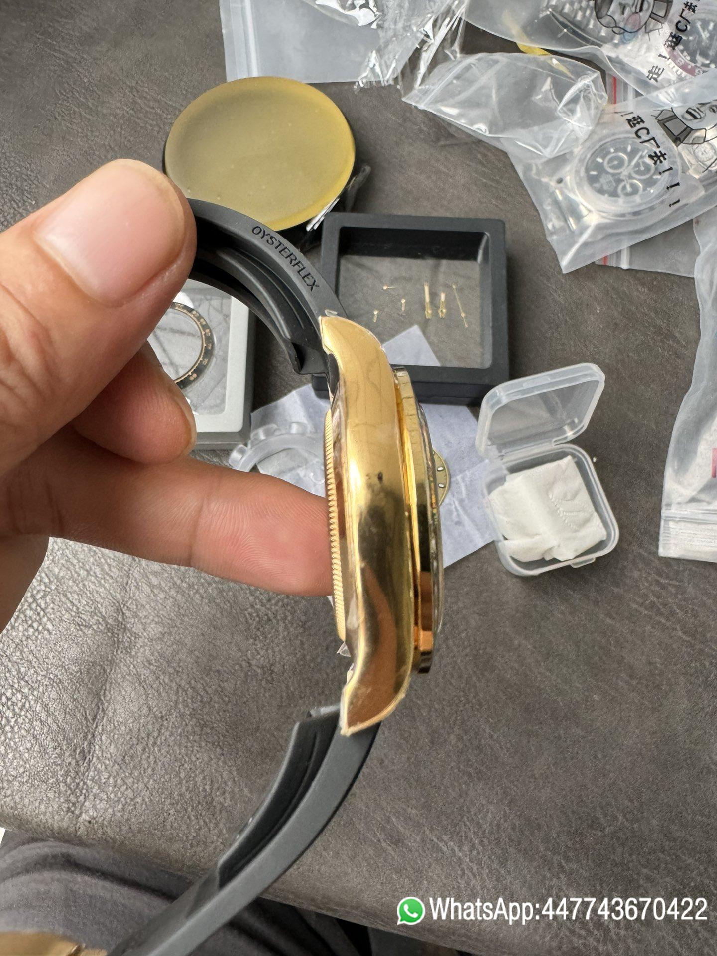 Super Clone Rolex Daytona Eye Of The Tiger 116588TBR Wrapped 18K Yellow Gold Diamonds Dial Bezel DD4130 Movement 06 Super Clone Rolex Daytona Eye Of The Tiger 116588TBR Wrapped 18K Yellow Gold Diamonds Dial Bezel DD4130 Movement 06