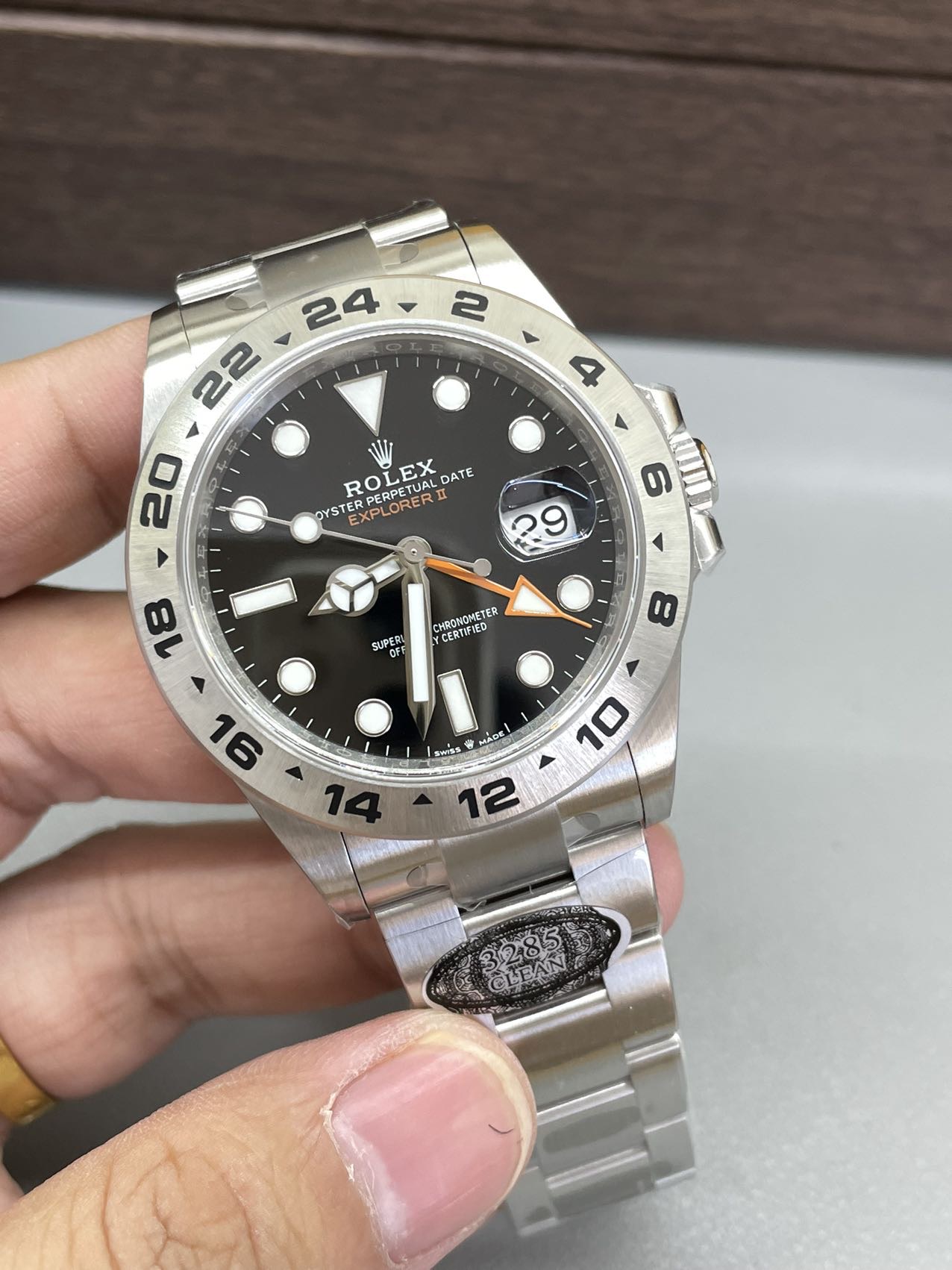 Victory Factory Watch Explorer II 226570 Black Dial 904L steel GMT Orange Arrow shaped Hand DanDong 3285 Movement 02 Clean Factory Watch Explorer II 226570 Black Dial 904L steel GMT Orange Arrow shaped Hand DanDong 3285 Movement 02
