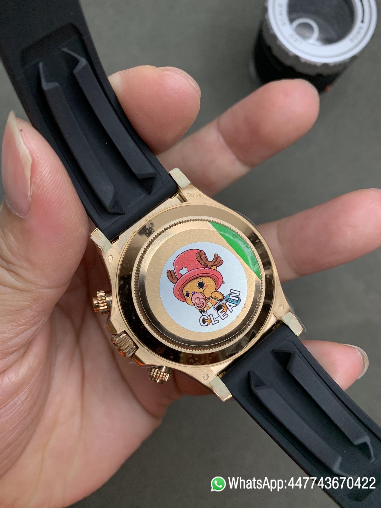 CF Daytona 116515 Rose Gold Case Black Dial with Diamonds Markers on Oysterflex Strap DanDong 4130 Movement 05 CF Daytona 116515 Rose Gold Case Black Dial with Diamonds Markers on Oysterflex Strap DanDong 4130 Movement 05