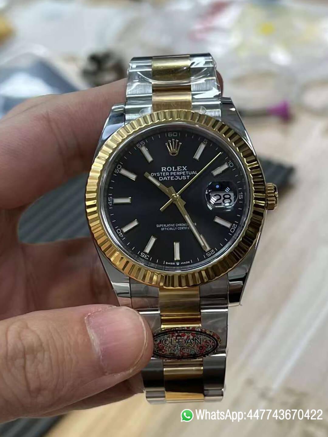 Super Clone Datejust 41mm 126333 Black Dial Yellow Gold Bezel 904L Steel Two Tone Oyster Bracelet SH3235 Movement 00 Clean Factory Datejust 41mm 126333 Black Dial Yellow Gold Bezel 904L Steel Two Tone Oyster Bracelet SH3235 Movement 00