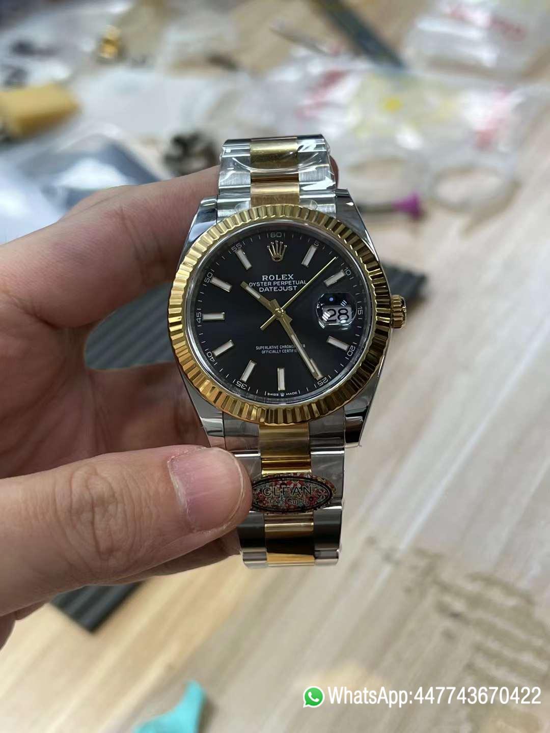 Super Clone Datejust 41mm 126333 Black Dial Yellow Gold Bezel 904L Steel Two Tone Oyster Bracelet SH3235 Movement 01 Super Clone Datejust 41mm 126333 Black Dial Yellow Gold Bezel 904L Steel Two Tone Oyster Bracelet SH3235 Movement 01