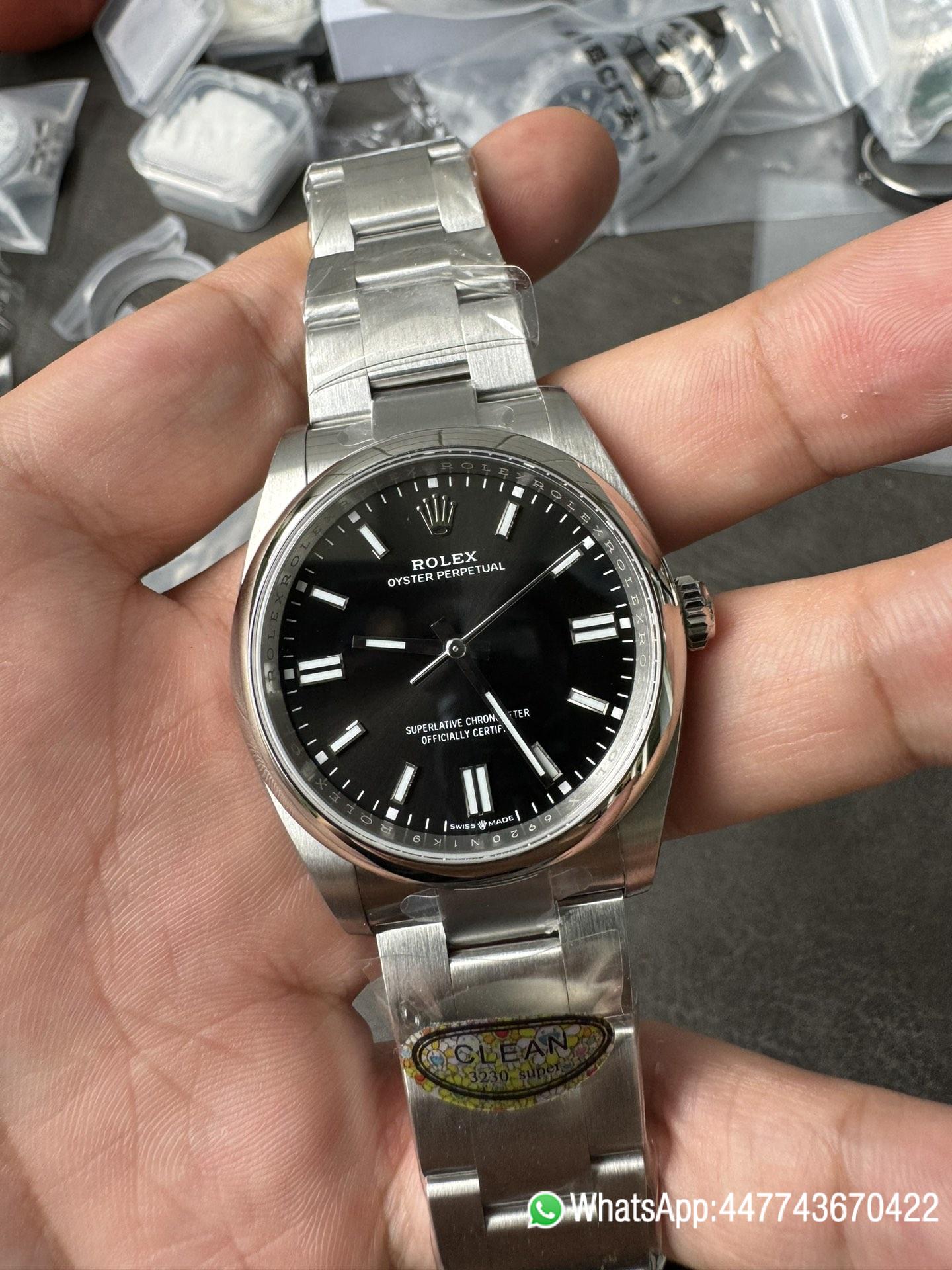 Super Clone Oyster Perpetual 126000 36mm 904L Steel Black Dial VR3230 Movement 01 Super Clone Oyster Perpetual 126000 36mm 904L Steel Black Dial VR3230 Movement 01