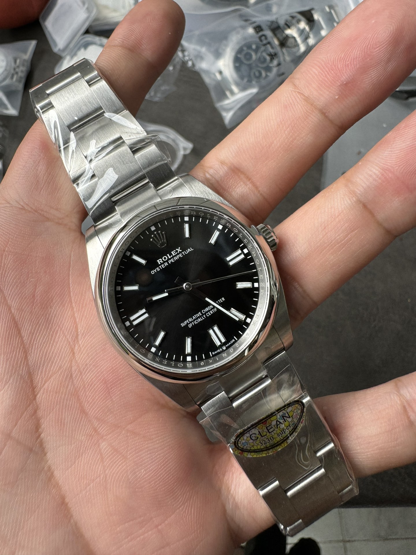 Victory Factory Oyster Perpetual 126000 36mm 904L Steel Black Dial VR3230 Movement 03 Clean Factory Oyster Perpetual 126000 36mm 904L Steel Black Dial VR3230 Movement 03