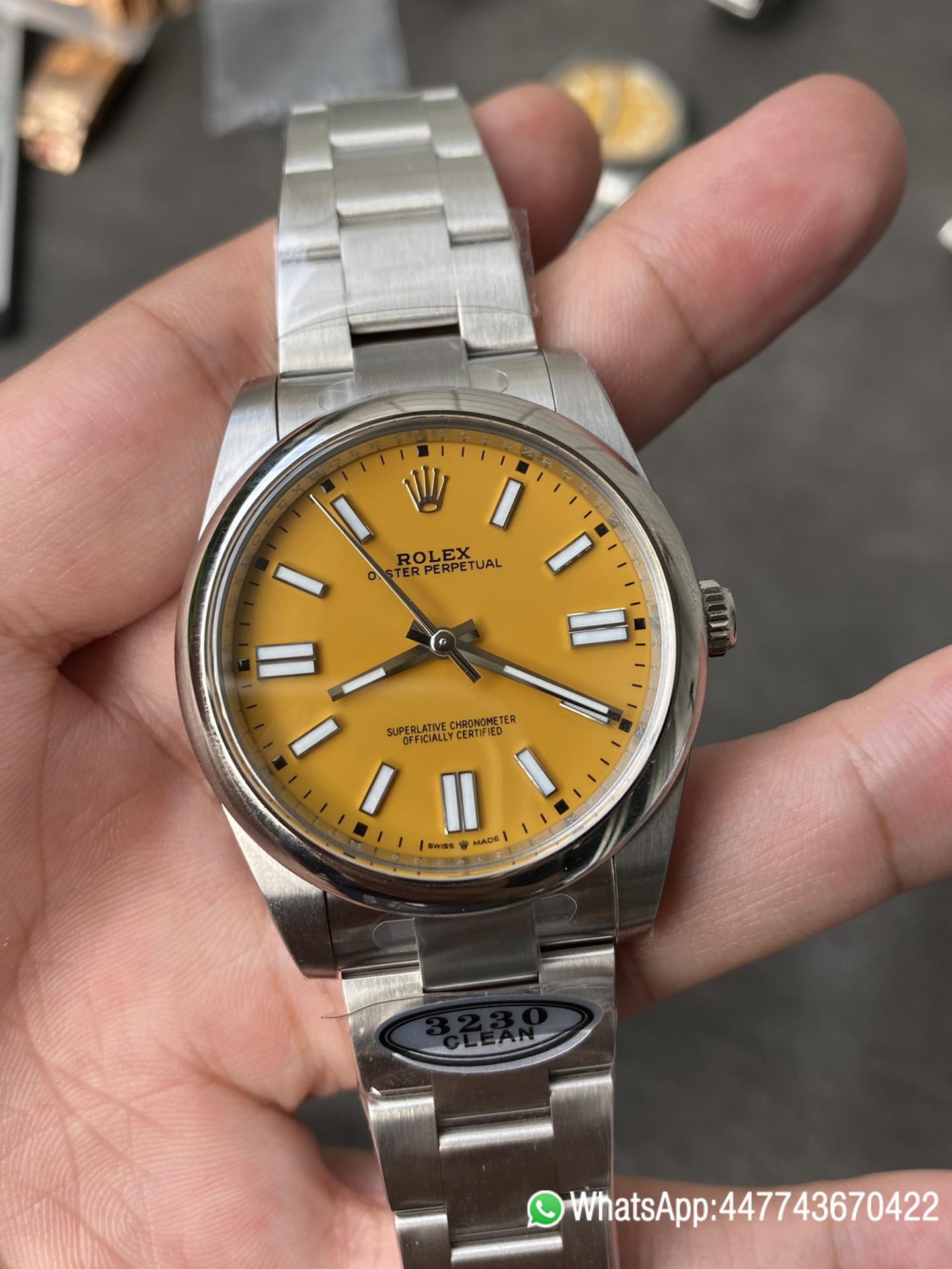 Super Clone Rolex Oyster Perpetual 126000 36mm Yellow Dial 904L Steel VR3230 Movement 02 Super Clone Rolex Oyster Perpetual 126000 36mm Yellow Dial 904L Steel VR3230 Movement 02