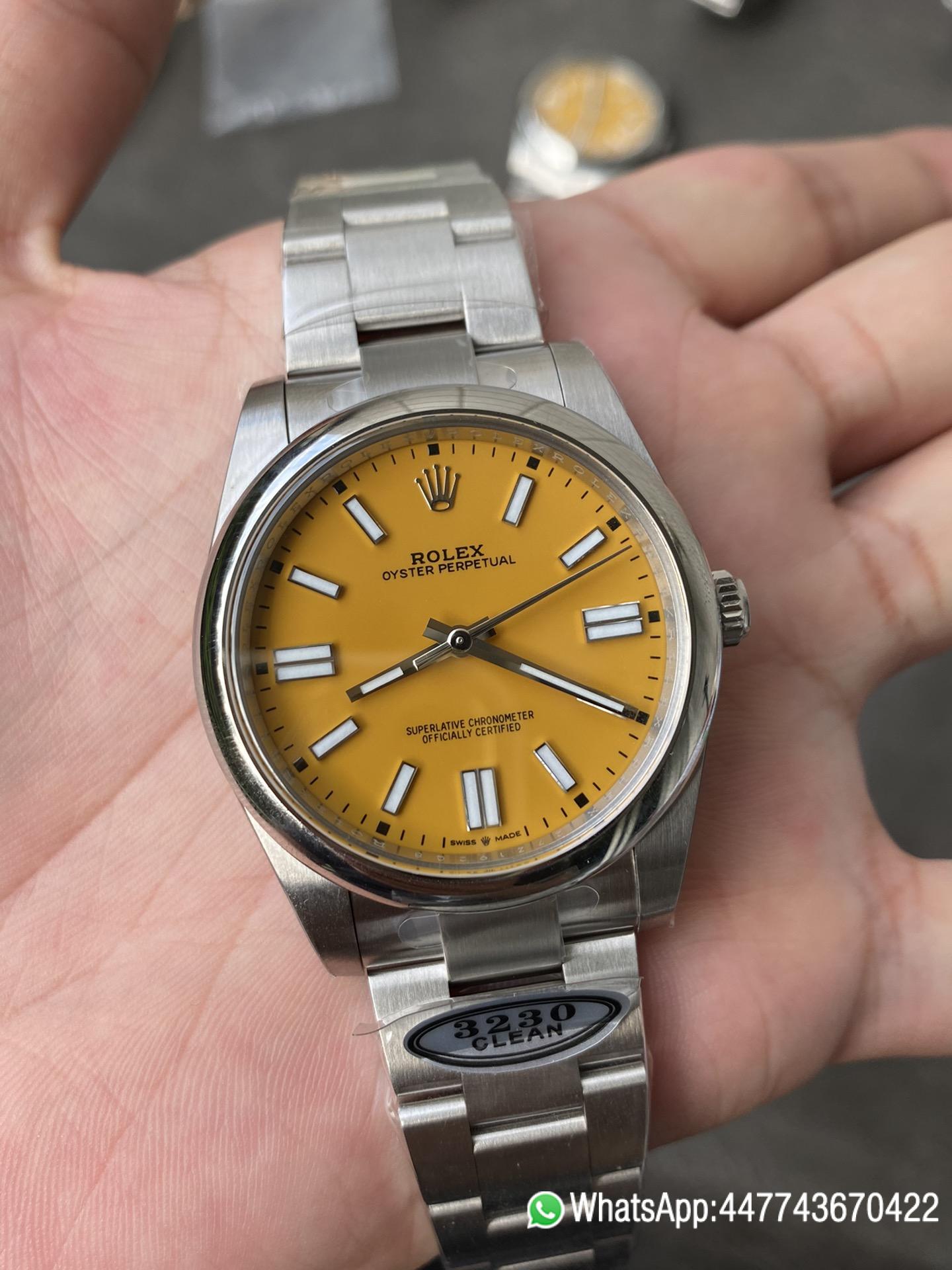 Super Clone Rolex Oyster Perpetual 126000 36mm Yellow Dial 904L Steel VR3230 Movement 04 Super Clone Rolex Oyster Perpetual 126000 36mm Yellow Dial 904L Steel VR3230 Movement 04