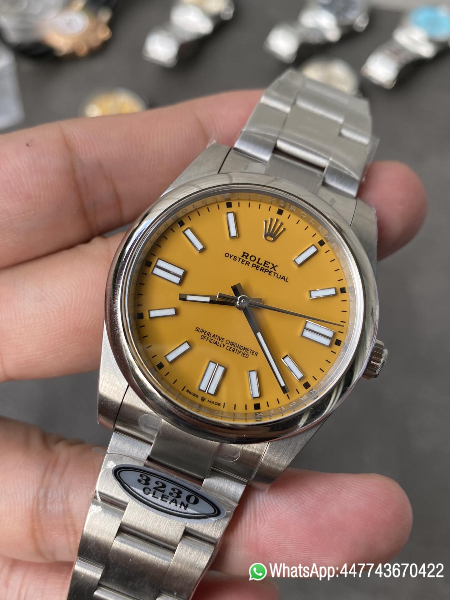 Super Clone Rolex Oyster Perpetual 126000 36mm Yellow Dial 904L Steel VR3230 Movement 09 Super Clone Rolex Oyster Perpetual 126000 36mm Yellow Dial 904L Steel VR3230 Movement 09