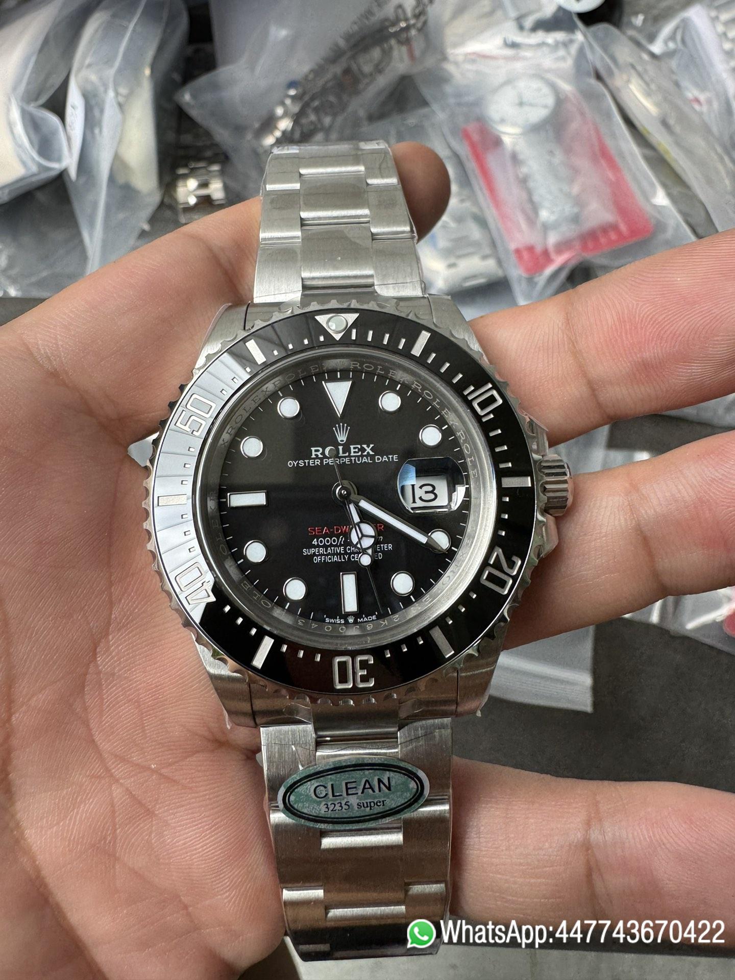 Super Clone Rolex Sea Dweller 126600 Single Red 904L Steel Case and Bracelet SH3235 Movement 02 Super Clone Rolex Sea Dweller 126600 Single Red 904L Steel Case and Bracelet SH3235 Movement 02