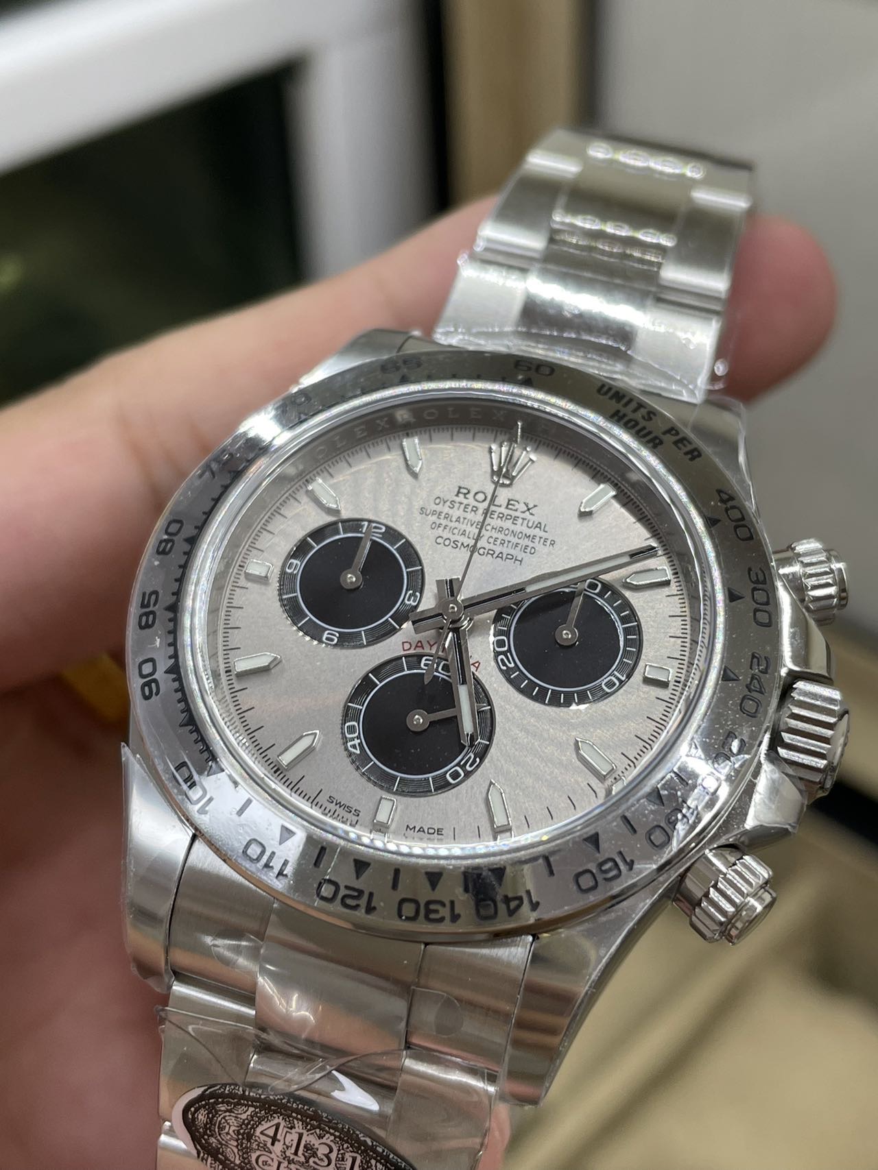 Clean Factory Daytona 126509 18K White Gold Plated on Case Bracelet Grey Dial with Black Sub Dial SH4131 Movement 04