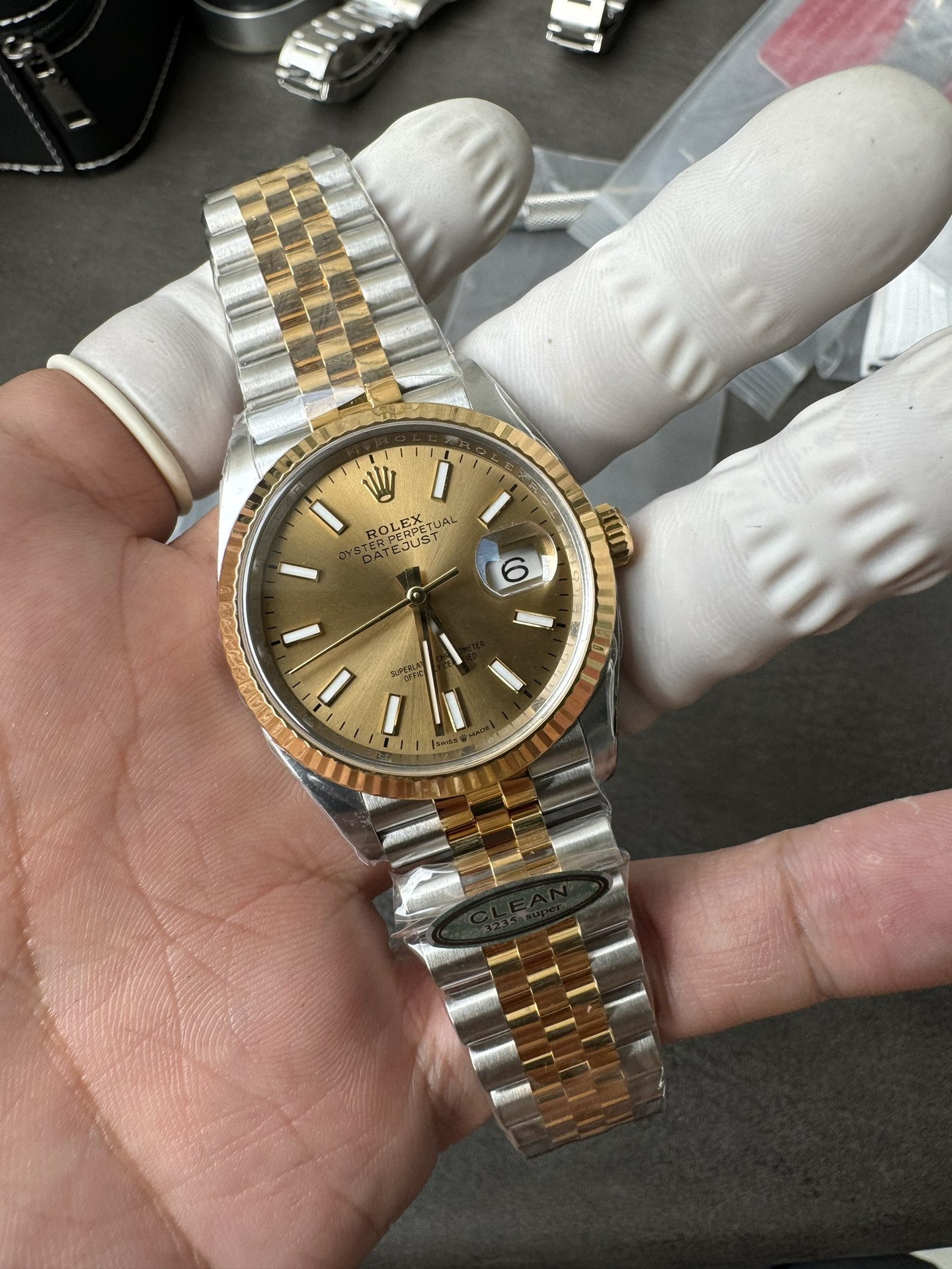 Victory Factory Rolex Datejust 36mm 126233 Yellow Gold Dial with Stick Markers Two Tone Yellow Gold Oystersteel Strap 03 Clean Factory Rolex Datejust 36mm 126233 Yellow Gold Dial with Stick Markers Two Tone Yellow Gold Oystersteel Strap 03
