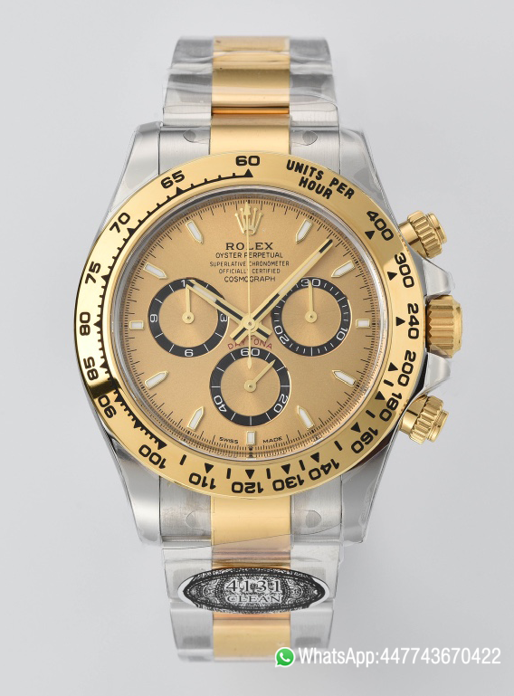 Super Clone Daytona 126503 Golden Black Counter Ring Dial Oystersteel and Yellow Gold Bracelet Yellow Gold Bezel SH4131 Movement 00 Super Clone Daytona 126503 Golden Black Counter Ring Dial Oystersteel and Yellow Gold Bracelet Yellow Gold Bezel SH4131 Movement 00