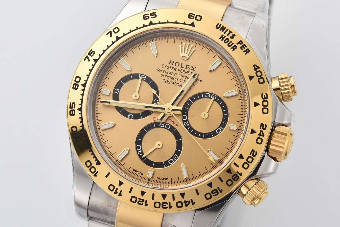 Victory Factory Daytona 126503 Golden Black Counter Ring Dial Oystersteel and Yellow Gold Bracelet Yellow Gold Bezel SH4131 Movement 02 Clean Factory Daytona 126503 Golden Black Counter Ring Dial Oystersteel and Yellow Gold Bracelet Yellow Gold Bezel SH4131 Movement 02