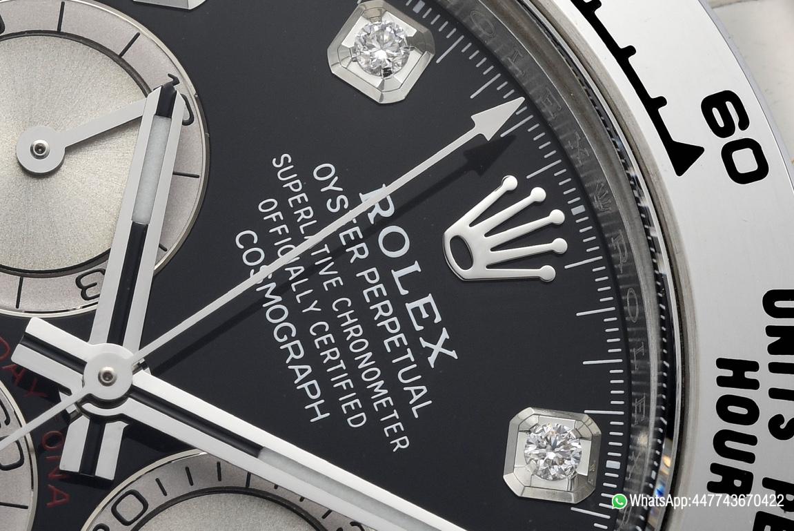 Super Clone Daytona 126509 Black and Steel Set with Diamonds Dial Oystersteel Bracelet SH4131 Movement 04 Super Clone Daytona 126509 Black and Steel Set with Diamonds Dial Oystersteel Bracelet SH4131 Movement 04