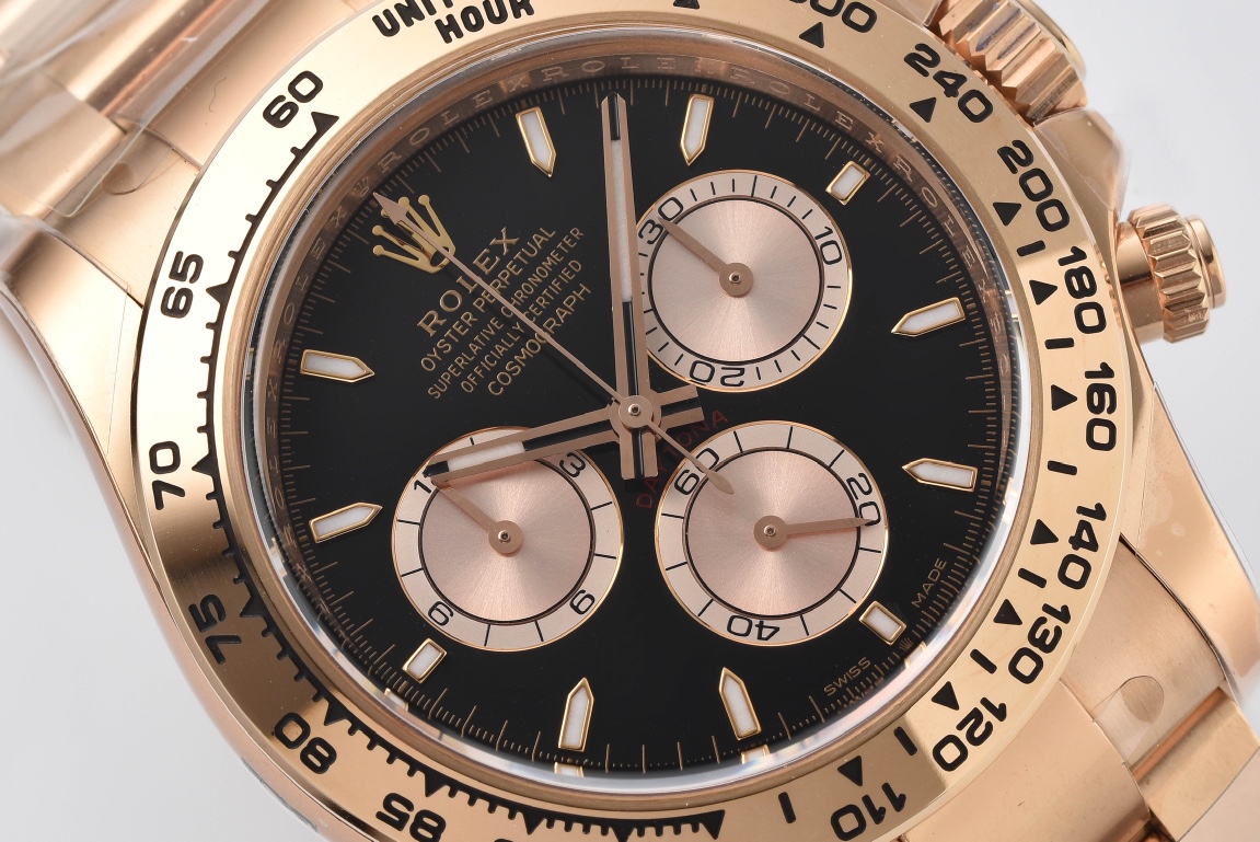 Victory Factory Rolex Daytona 126505 Rose Gold Case Bracelet Black Dial with Rose Gold Sub Dial SH4131 Movement 03 Clean Factory Rolex Daytona 126505 Rose Gold Case Bracelet Black Dial with Rose Gold Sub Dial SH4131 Movement 03