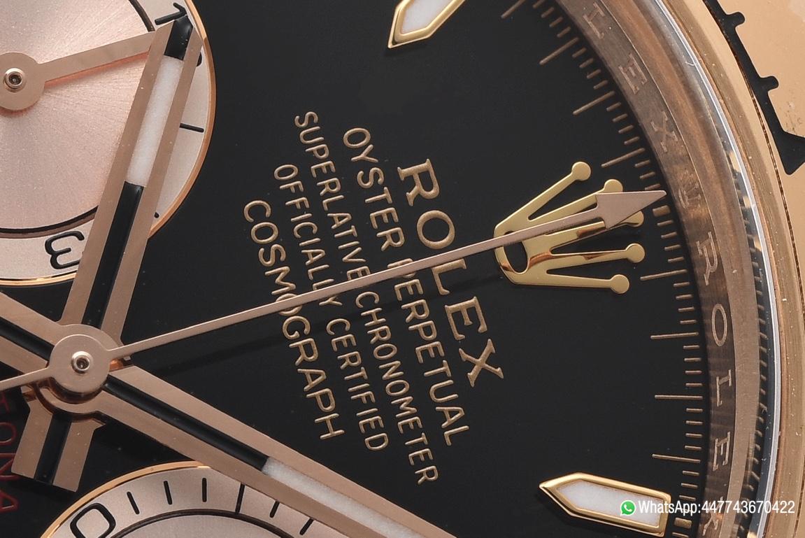 Super Clone Rolex Daytona 126505 Rose Gold Case Bracelet Black Dial with Rose Gold Sub Dial SH4131 Movement 05 Super Clone Rolex Daytona 126505 Rose Gold Case Bracelet Black Dial with Rose Gold Sub Dial SH4131 Movement 05