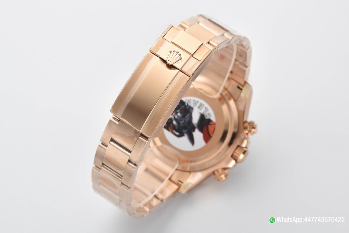 Super Clone Rolex Daytona 126505 Rose Gold Case Bracelet Black Dial with Rose Gold Sub Dial SH4131 Movement 08 Super Clone Rolex Daytona 126505 Rose Gold Case Bracelet Black Dial with Rose Gold Sub Dial SH4131 Movement 08
