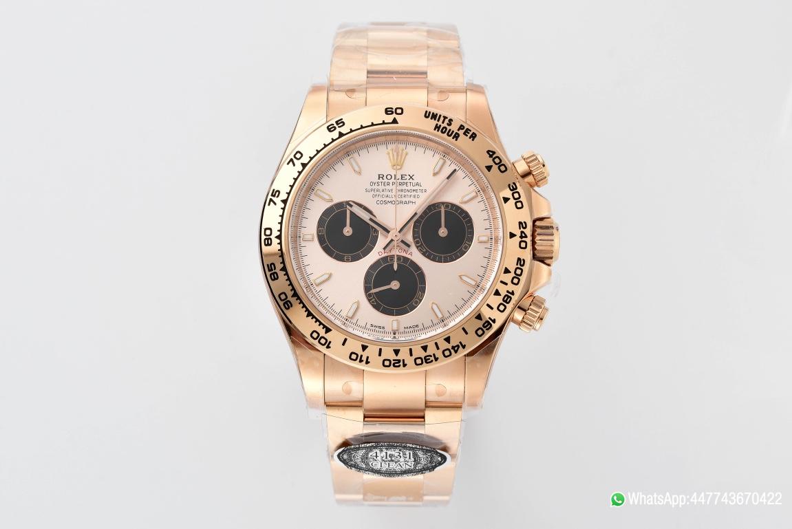 Super Clone Rolex Daytona 126505 Rose Gold Case Bracelet Rose Gold Dial with Black Sub Dial SH4131 Movement 01 Super Clone Rolex Daytona 126505 Rose Gold Case Bracelet Rose Gold Dial with Black Sub Dial SH4131 Movement 01