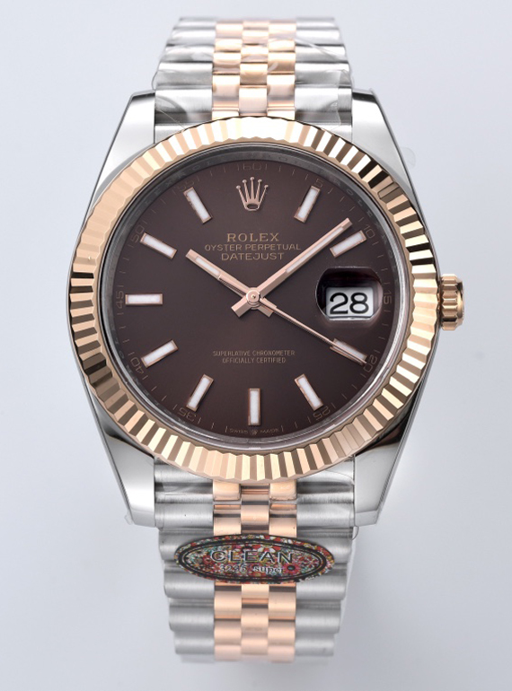 Victory Factory Datejust 126331 41mm 904L Steel Case Chocolate Dial with Stick Markers Rose Gold Bezel 3235 Movement Two Tone Jubilee Bracelet 00 Clean Factory Datejust 126331 41mm 904L Steel Case Chocolate Dial with Stick Markers Rose Gold Bezel 3235 Movement Two Tone Jubilee Bracelet 00