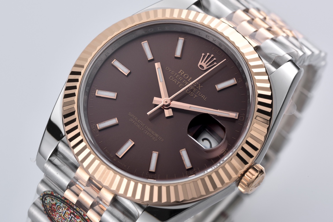 Victory Factory Datejust 126331 41mm 904L Steel Case Chocolate Dial with Stick Markers Rose Gold Bezel 3235 Movement Two Tone Jubilee Bracelet 02 Clean Factory Datejust 126331 41mm 904L Steel Case Chocolate Dial with Stick Markers Rose Gold Bezel 3235 Movement Two Tone Jubilee Bracelet 02