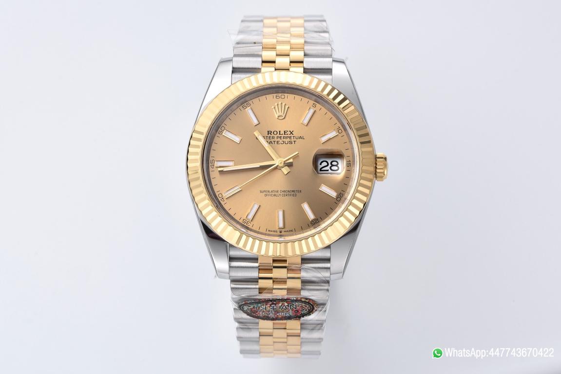 Super Clone Datejust 126333 41mm 904L Steel Case Yellow Gold Dial with Stick Markers Yellow Gold Bezel 3235 Movement Two Tone Jubilee Bracelet 01 Super Clone Datejust 126333 41mm 904L Steel Case Yellow Gold Dial with Stick Markers Yellow Gold Bezel 3235 Movement Two Tone Jubilee Bracelet 01