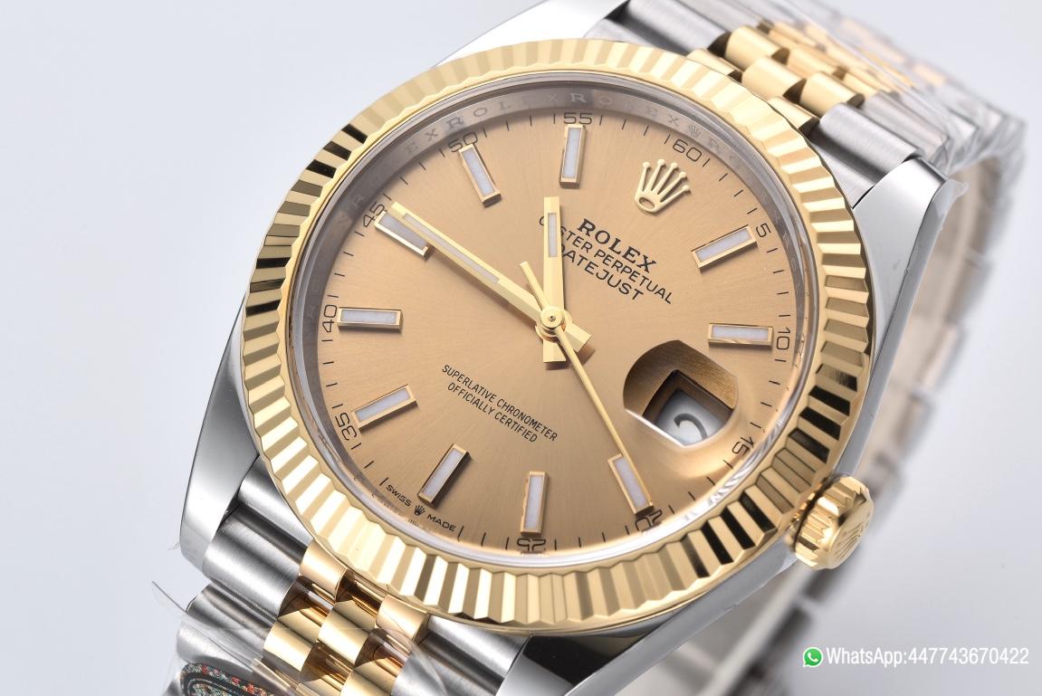 Super Clone Datejust 126333 41mm 904L Steel Case Yellow Gold Dial with Stick Markers Yellow Gold Bezel 3235 Movement Two Tone Jubilee Bracelet 02 Super Clone Datejust 126333 41mm 904L Steel Case Yellow Gold Dial with Stick Markers Yellow Gold Bezel 3235 Movement Two Tone Jubilee Bracelet 02