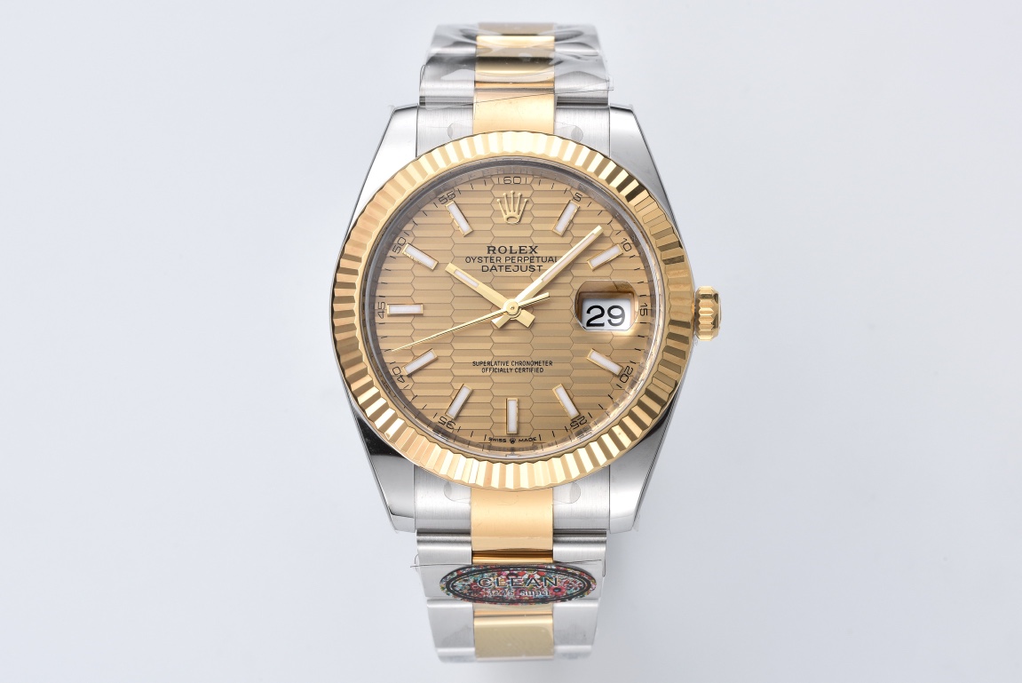 Victory Factory Datejust 126333 41mm Yellow Gold Fluted Textured Dial Yellow Gold Bezel 3235 Movement Two Tone Oyster Bracelet 01 Clean Factory Datejust 126333 41mm Yellow Gold Fluted Textured Dial Yellow Gold Bezel 3235 Movement Two Tone Oyster Bracelet 01