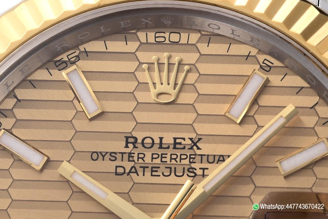 Super Clone Datejust 126333 41mm Yellow Gold Fluted Textured Dial with Stick Markers Yellow Gold Bezel 3235 Movement Two Tone Jubilee Bracelet 03 Super Clone Datejust 126333 41mm Yellow Gold Fluted Textured Dial with Stick Markers Yellow Gold Bezel 3235 Movement Two Tone Jubilee Bracelet 03