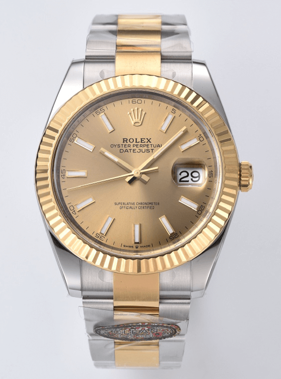 Victory Factory Datejust 41mm 126333 904L Steel Case Yellow Gold Dial with Stick Markers Yellow Gold Bezel 3235 Movement Two Tone Oyster Bracelet 00 Clean Factory Datejust 41mm 126333 904L Steel Case Yellow Gold Dial with Stick Markers Yellow Gold Bezel 3235 Movement Two Tone Oyster Bracelet 00