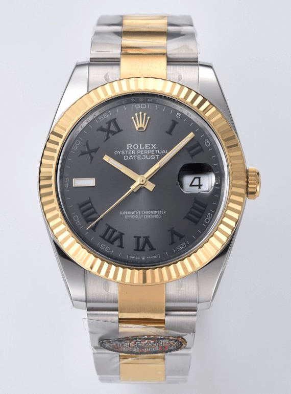 Victory Factory Datejust Wimbledon 126333 41mm Gray Dial with Green Roma Markers Yellow Gold Bezel 3235 Caliber Two Tone Oyster Bracelet 00 Clean Factory Datejust Wimbledon 126333 41mm Gray Dial with Green Roma Markers Yellow Gold Bezel 3235 Caliber Two Tone Oyster Bracelet 00