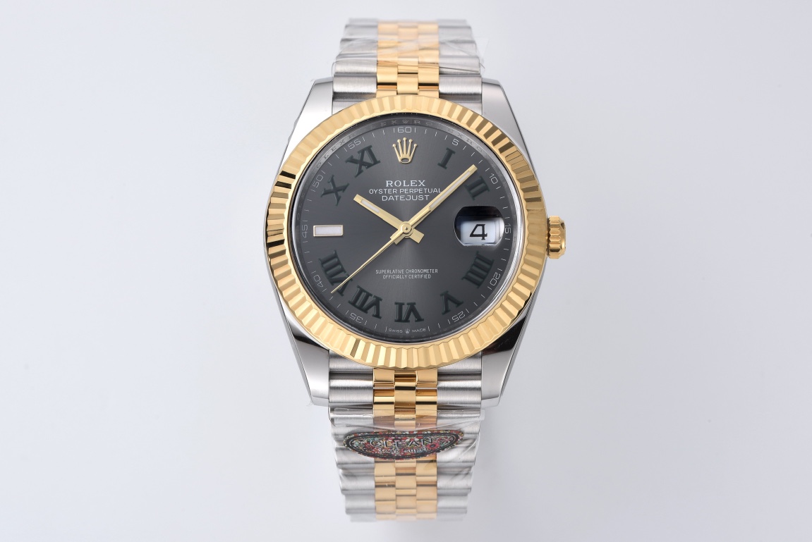 Victory Factory Datejust Wimbledon 126333 41mm Gray Dial with Green Roma Markers Yellow Gold Bezel 3235 Movement Two Tone Jubilee Bracelet 01 Clean Factory Datejust Wimbledon 126333 41mm Gray Dial with Green Roma Markers Yellow Gold Bezel 3235 Movement Two Tone Jubilee Bracelet 01