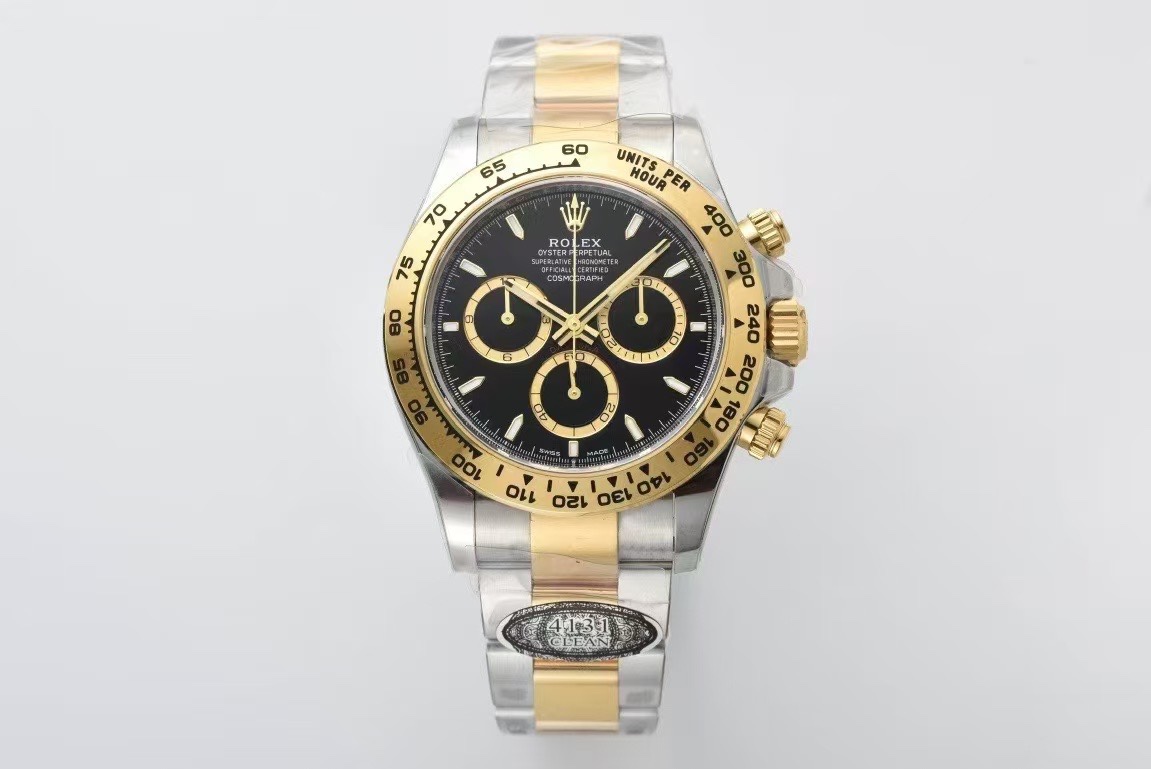 Victory Factory Daytona 126503 Black and Gold Counter Rings Dial 904L Steel Case Yellow Gold Bezel SH4131 Movement Oystersteel and Yellow Gold Band 01 Clean Factory Daytona 126503 Black and Gold Counter Rings Dial 904L Steel Case Yellow Gold Bezel SH4131 Movement Oystersteel and Yellow Gold Band 01