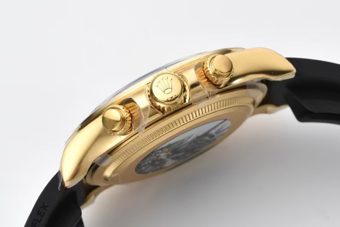 Victory Factory Daytona 126518 Black Dial with Diamonds Markers Yellow Gold Case Black Ceramic Bezel SH4131 Movement Oysterflex Strap 07 Clean Factory Daytona 126518 Black Dial with Diamonds Markers Yellow Gold Case Black Ceramic Bezel SH4131 Movement Oysterflex Strap 07