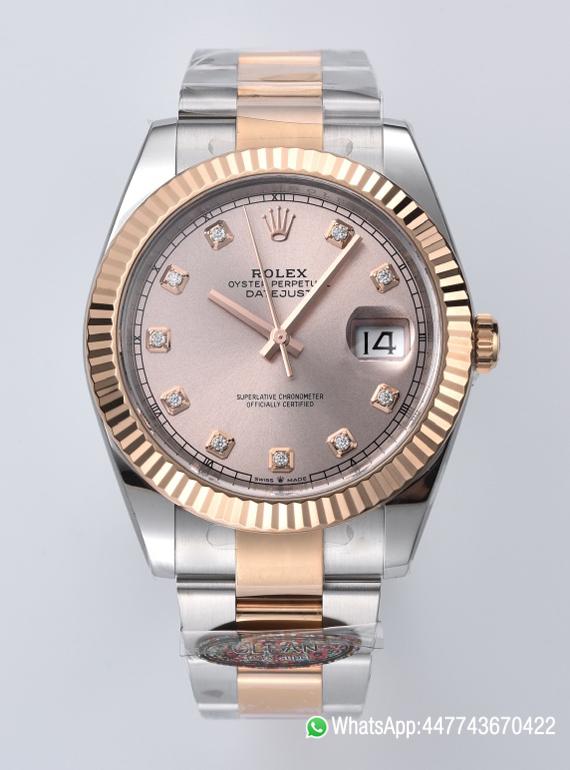 Victory Datejust 126331 41mm Rose Gold Sundust Dial with Diamond Markers Rose Gold Bezel 3235 Movement Two Tone Oyster Bracelet 00 Clean Datejust 126331 41mm Rose Gold Sundust Dial with Diamond Markers Rose Gold Bezel 3235 Movement Two Tone Oyster Bracelet 00