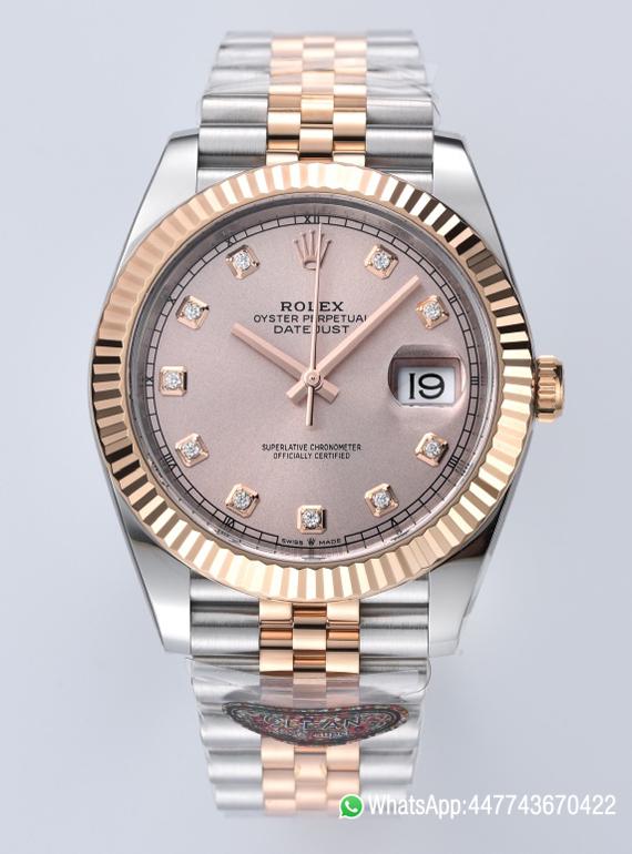 Victory Datejust 126331 41mm Rose Gold Sundust Dial with diamond Markers Rose Gold Bezel 3235 Movement Two Tone Jubilee Bracelet 00 Clean Datejust 126331 41mm Rose Gold Sundust Dial with diamond Markers Rose Gold Bezel 3235 Movement Two Tone Jubilee Bracelet 00