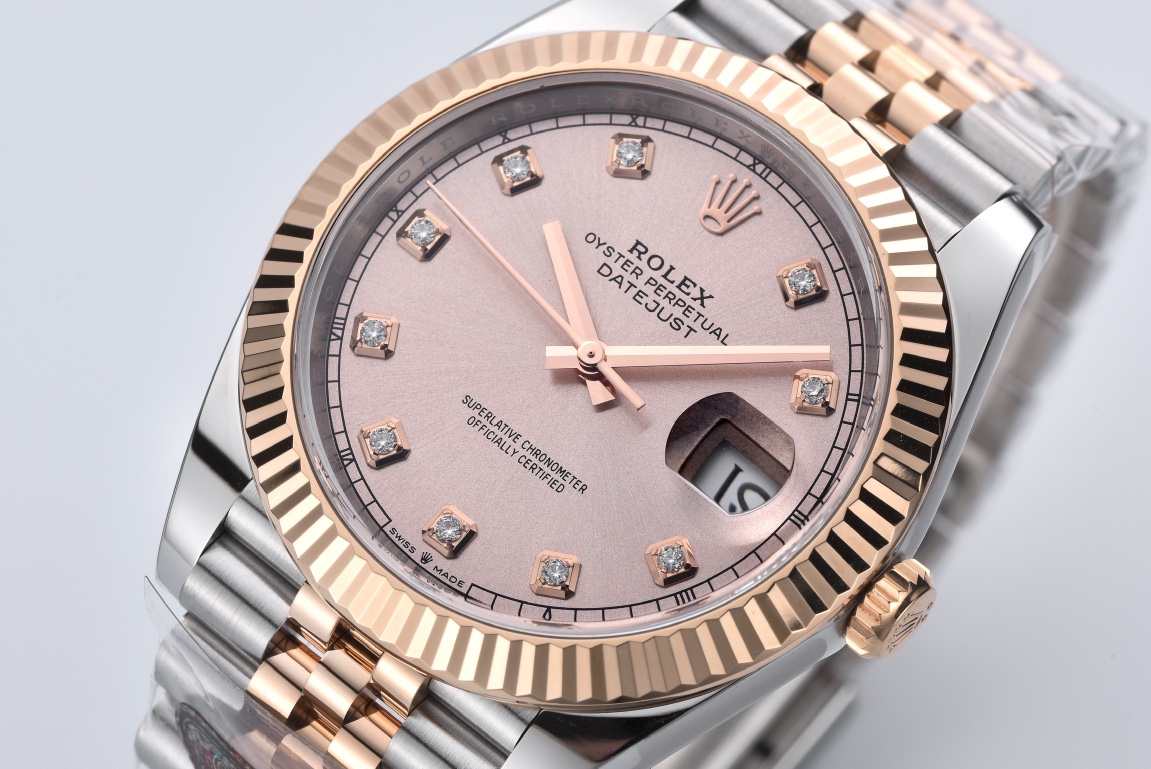 Victory Datejust 126331 41mm Rose Gold Sundust Dial with diamond Markers Rose Gold Bezel 3235 Movement Two Tone Jubilee Bracelet 02 Clean Datejust 126331 41mm Rose Gold Sundust Dial with diamond Markers Rose Gold Bezel 3235 Movement Two Tone Jubilee Bracelet 02