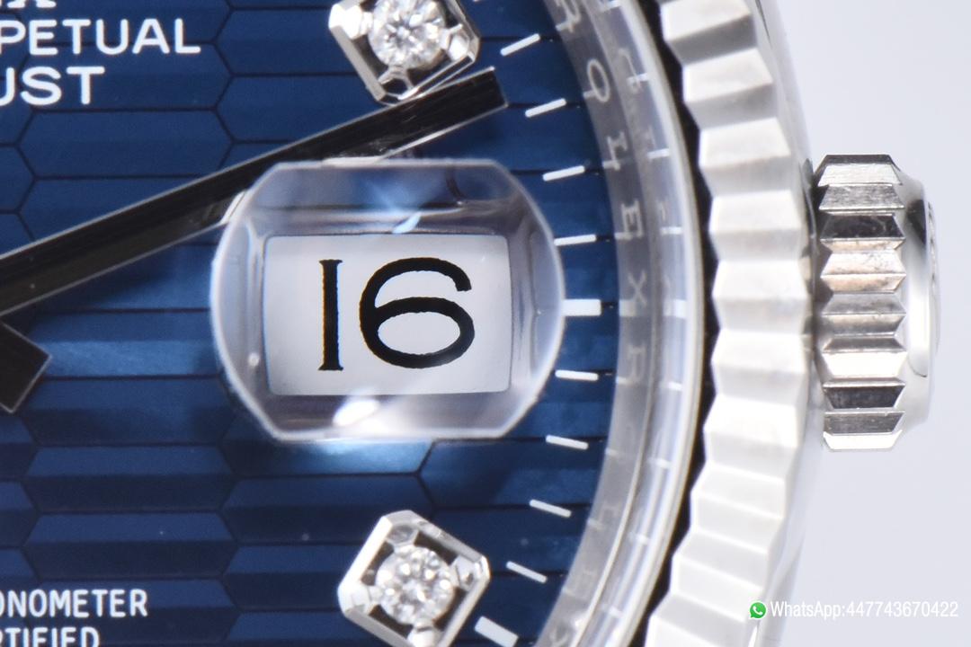 Super Clone Datejust 126234 36mm Blue Motif Dial with Diamonds Markers 3235 Movement Jubilee Bracelet 05 Super Clone Datejust 126234 36mm Blue Motif Dial with Diamonds Markers 3235 Movement Jubilee Bracelet 05