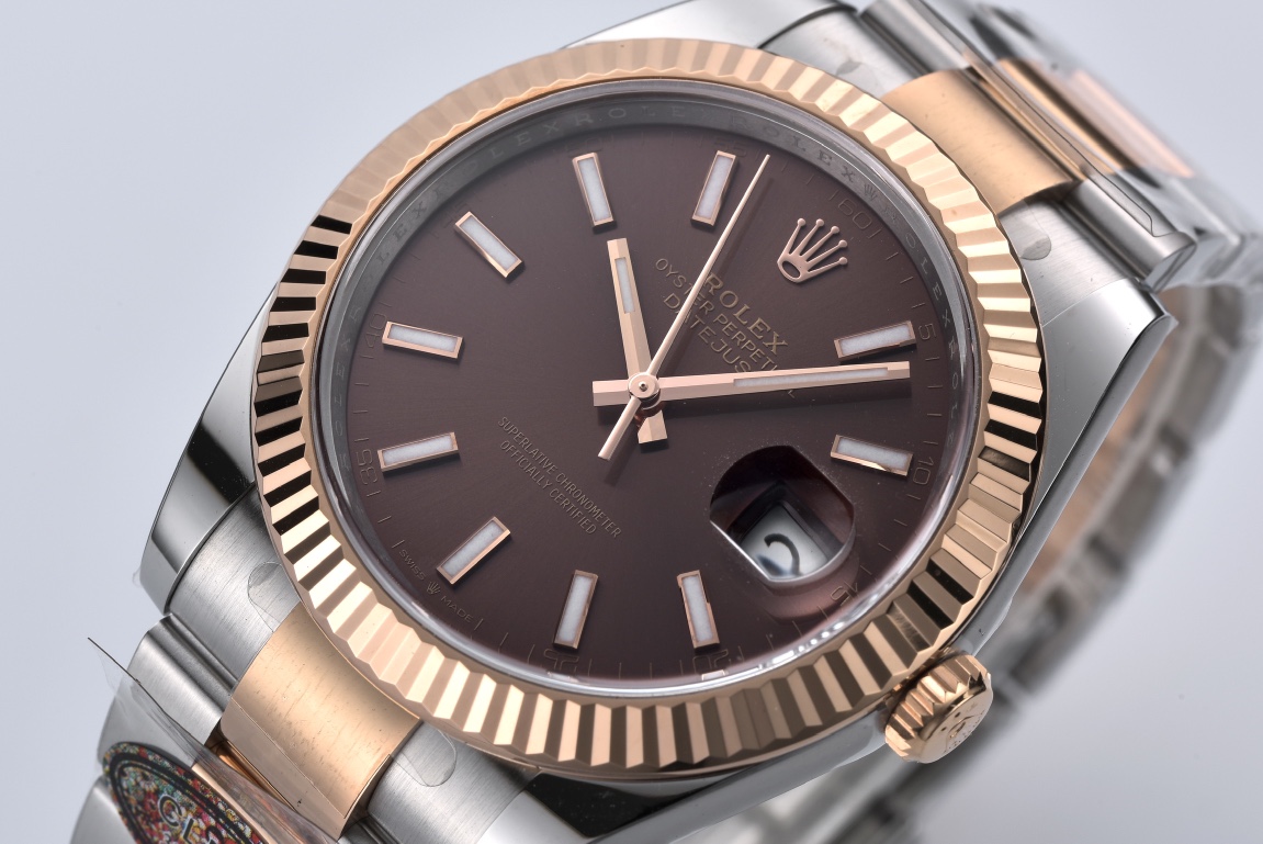 Victory Factory Datejust 126331 41mm 904L Steel Case Chocolate Dial with Stick Markers Rose Gold Bezel 3235 Movement Two Tone Oyster Bracelet 02 Clean Factory Datejust 126331 41mm 904L Steel Case Chocolate Dial with Stick Markers Rose Gold Bezel 3235 Movement Two Tone Oyster Bracelet 02