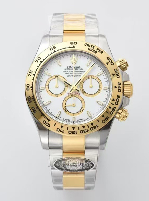 Victory Factory Daytona 126503 White Dial with Gold Eye Sub Dial Two Tone Yellow Gold Steel Bracelet Gold Bezel SH4131 Movement 00 Clean Factory Daytona 126503 White Dial with Gold Eye Sub Dial Two Tone Yellow Gold Steel Bracelet Gold Bezel SH4131 Movement 00