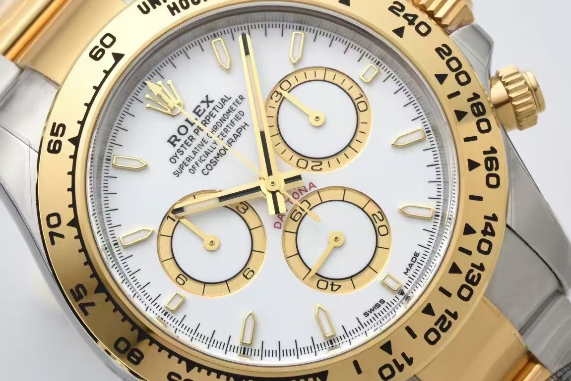 Victory Factory Daytona 126503 White Dial with Gold Eye Sub Dial Two Tone Yellow Gold Steel Bracelet Gold Bezel SH4131 Movement 03 Clean Factory Daytona 126503 White Dial with Gold Eye Sub Dial Two Tone Yellow Gold Steel Bracelet Gold Bezel SH4131 Movement 03