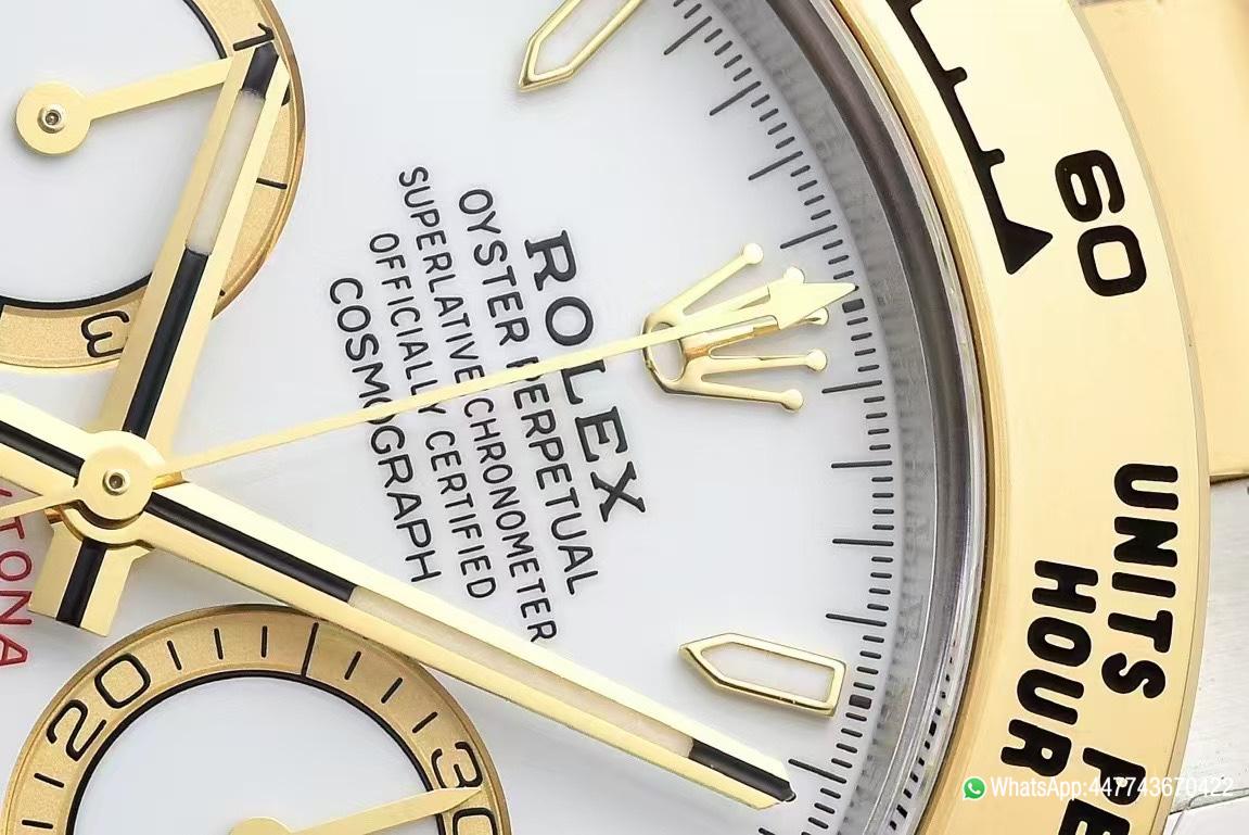 Super Clone Daytona 126503 White Dial with Gold Eye Sub Dial Two Tone Yellow Gold Steel Bracelet Gold Bezel SH4131 Movement 04 Super Clone Daytona 126503 White Dial with Gold Eye Sub Dial Two Tone Yellow Gold Steel Bracelet Gold Bezel SH4131 Movement 04