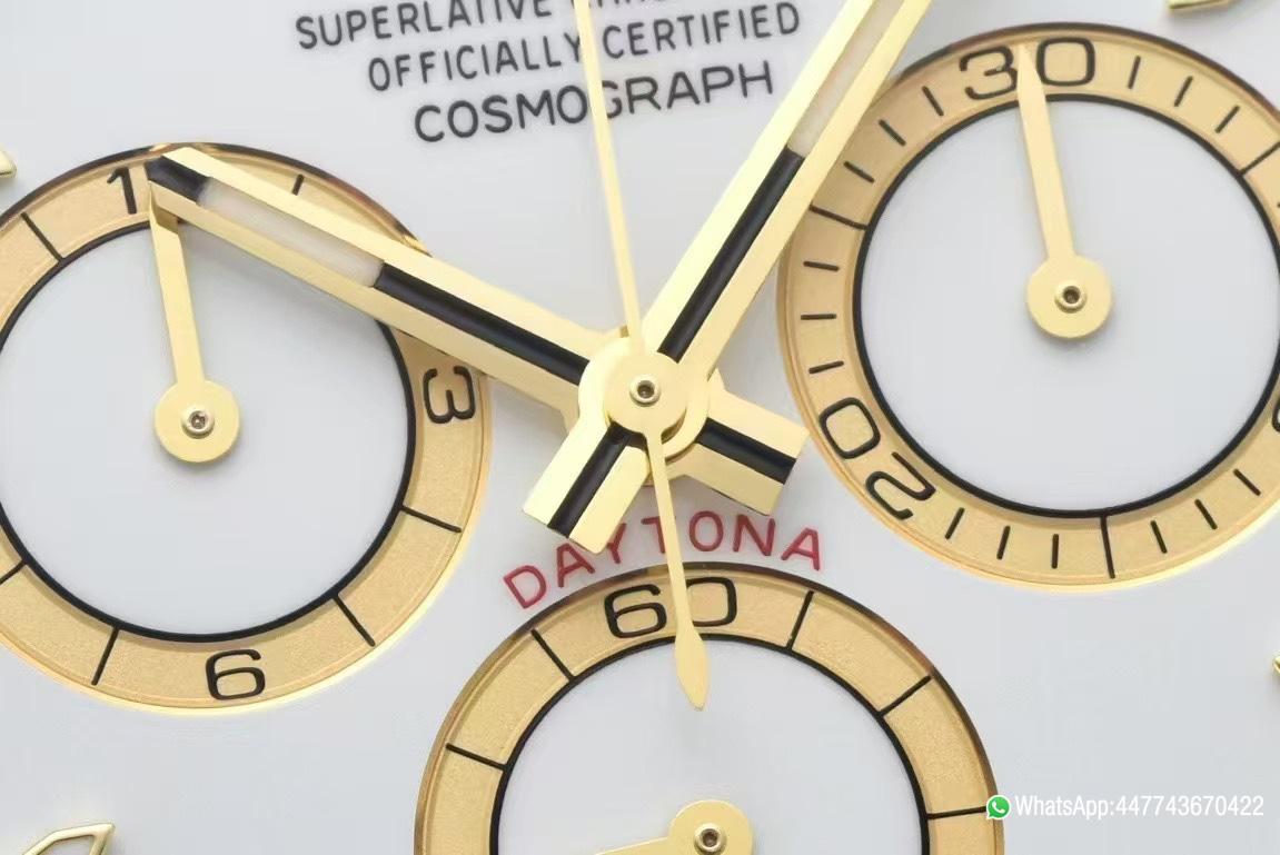 Super Clone Daytona 126503 White Dial with Gold Eye Sub Dial Two Tone Yellow Gold Steel Bracelet Gold Bezel SH4131 Movement 05 Super Clone Daytona 126503 White Dial with Gold Eye Sub Dial Two Tone Yellow Gold Steel Bracelet Gold Bezel SH4131 Movement 05