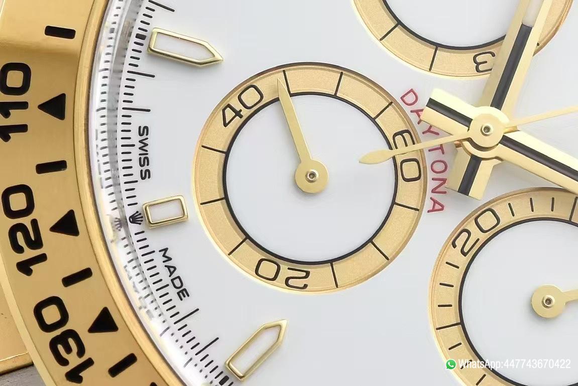 Super Clone Daytona 126503 White Dial with Gold Eye Sub Dial Two Tone Yellow Gold Steel Bracelet Gold Bezel SH4131 Movement 06 Super Clone Daytona 126503 White Dial with Gold Eye Sub Dial Two Tone Yellow Gold Steel Bracelet Gold Bezel SH4131 Movement 06